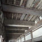 Holzkonstruktion in der Burg Holzkonstruktion in der Burg