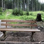 Guckloch in der Bank um Gipfel zu finden