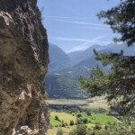 Blick aus dem Klettergebiet bei Châteauroux