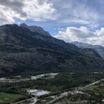 Ausblick aus dem Klettergebiet