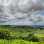 Blick über Yorkshire mit Sutton Bank Blick über Yorkshire mit Sutton Bank