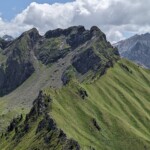 Den Grat ging es entlang