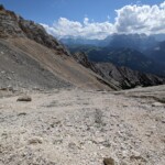 Schöner Schotterabstieg