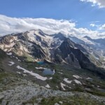 Ausblick auf die Gletscher und Seen