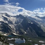 Ausblick auf die Gletscher und Seen