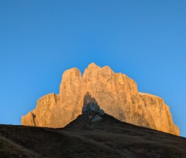 ... und Sellatürme mit Alpenglühen